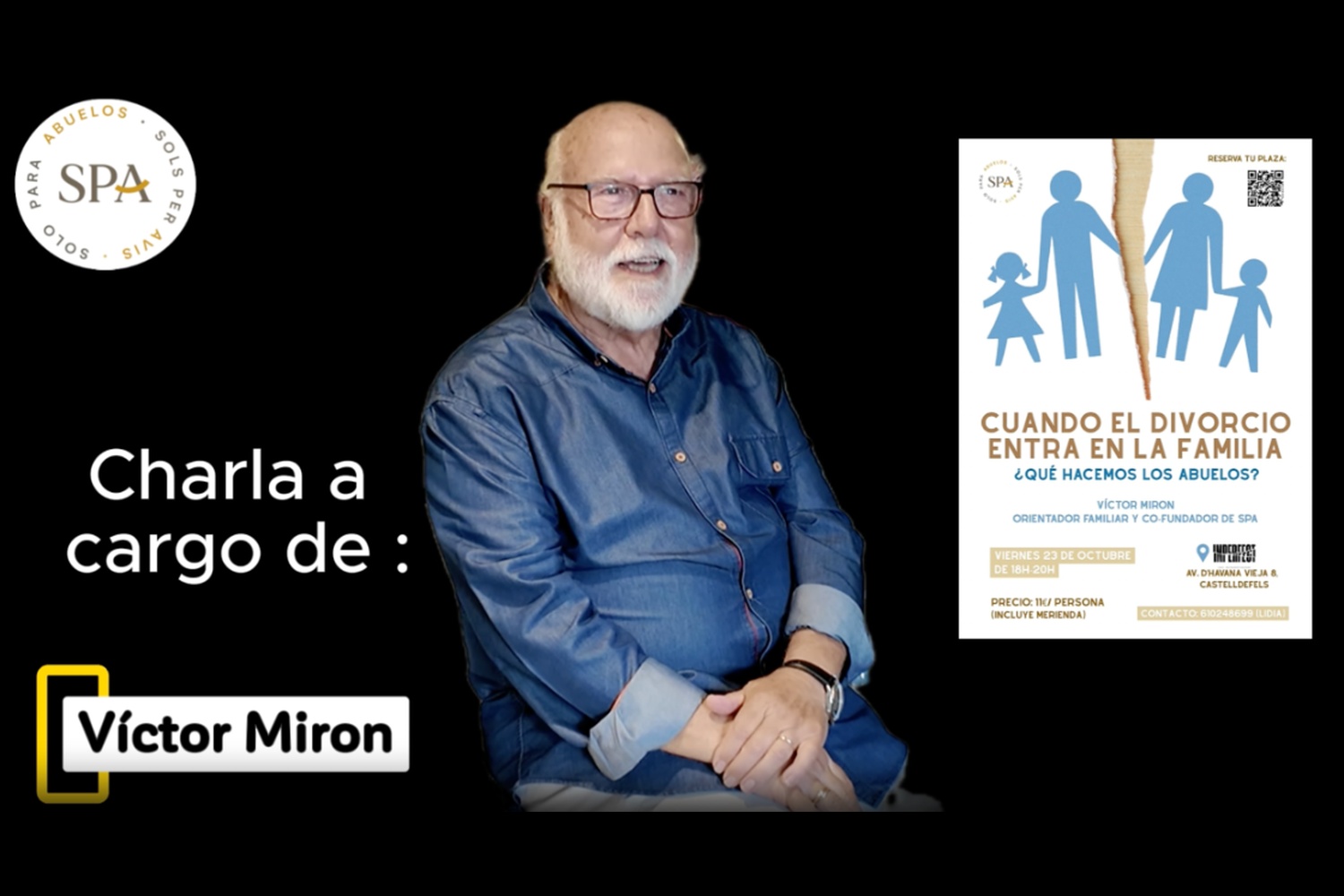 Víctor Miron, ponent de la xerrada SPA Quan el divorci entra a la família